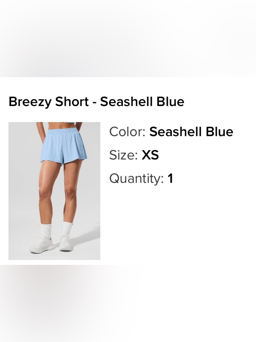 SOLD OUT Alo Breezy Short in Seashell Blue